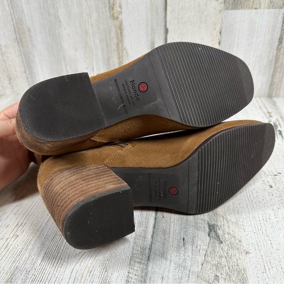 Blondo Women's Siena Boot Waterproof Block Heel Black Leather Zip Bootie #1288 - Picture 5 of 14